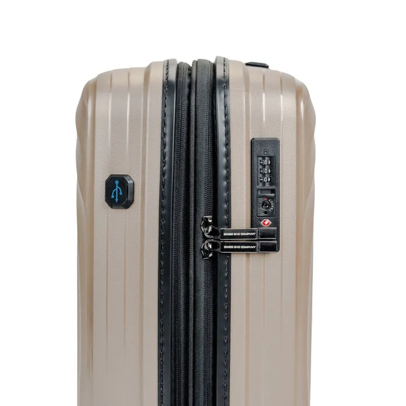 Swiss Bags Echo Handgepäckstrolley S (55 cm) Erweiterbar - Champagne