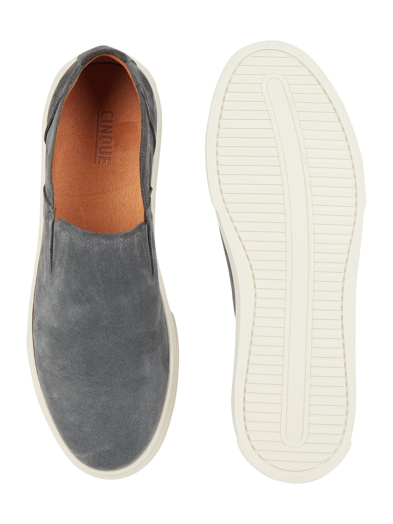 Slip-on-Sneaker aus Veloursleder Modell 'Cisandro' in dunkelgrau