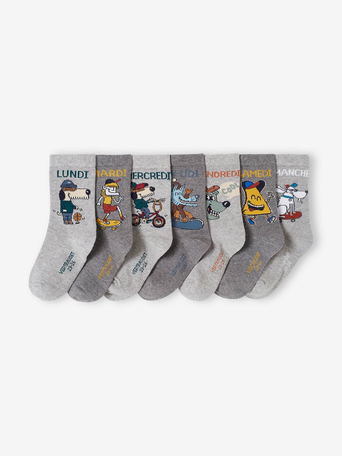 Lot de 7 paires de chaussettes semainier 