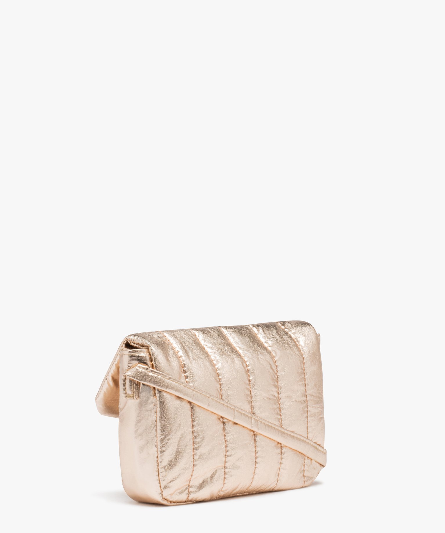 Sac besace compact et matelassé fille or | GEMO