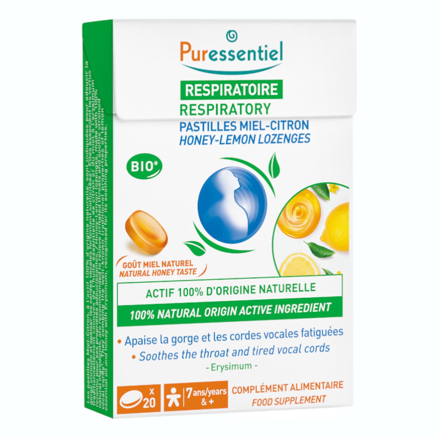 Puressentiel Respiratoire Pastilles Gorge Miel-Citron x20