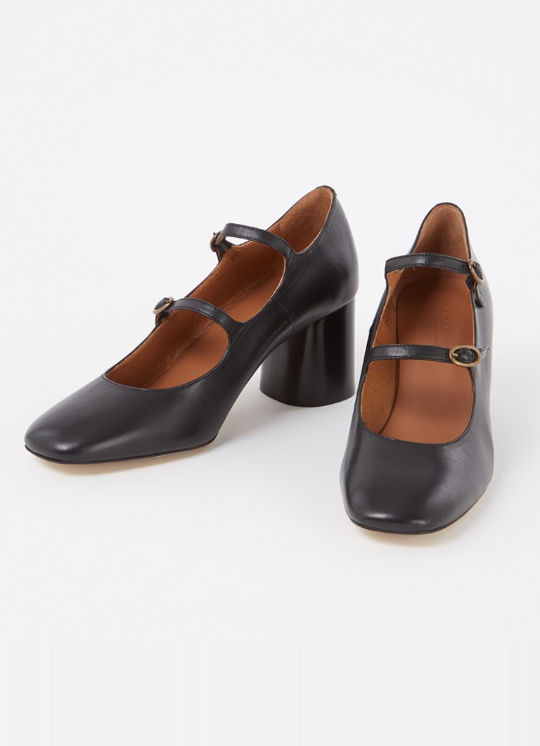 Pantofi cu toc din piele cu rozmarin de la Sessùn