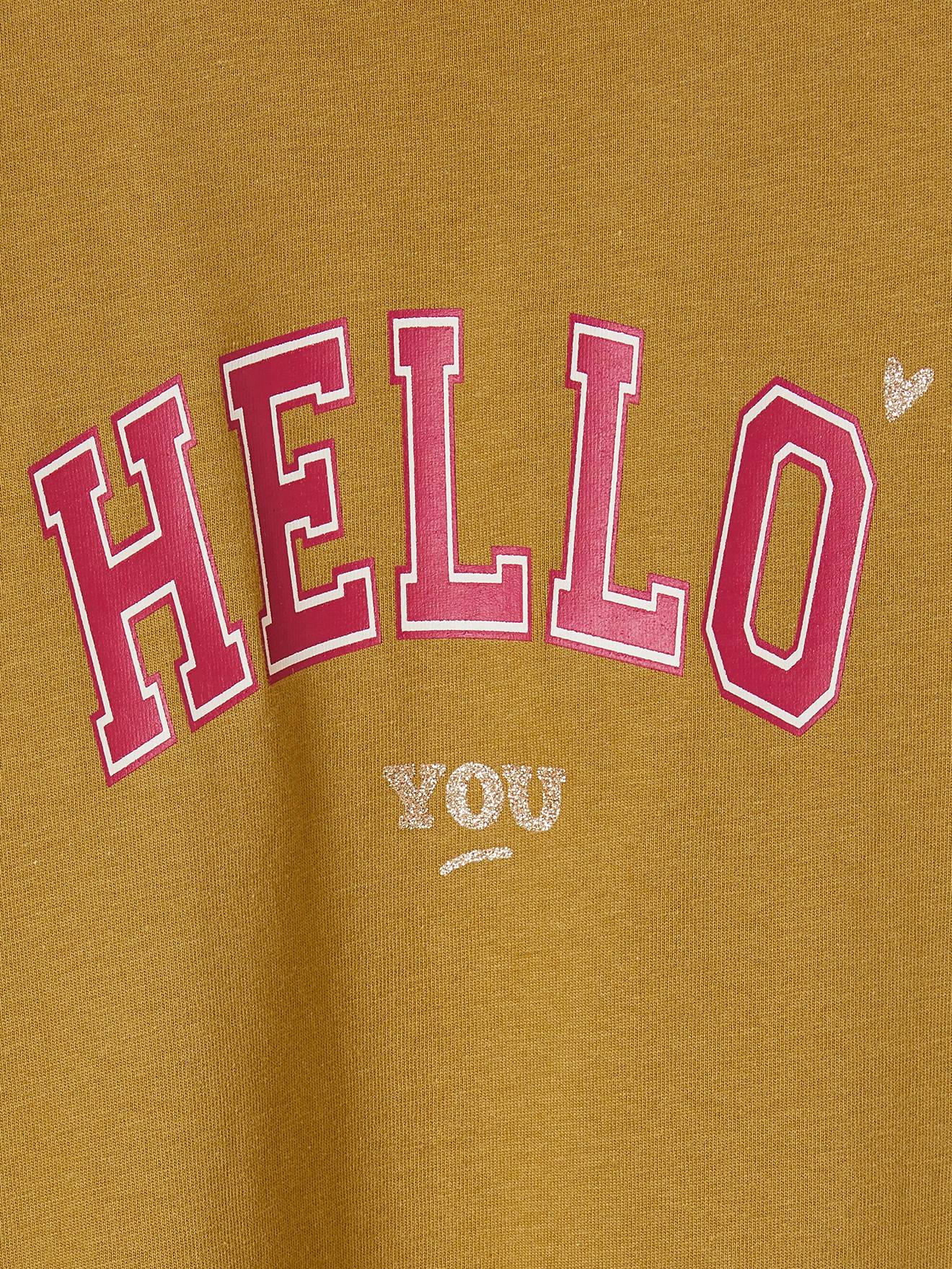 Tee-shirt à message Basics fille bronze