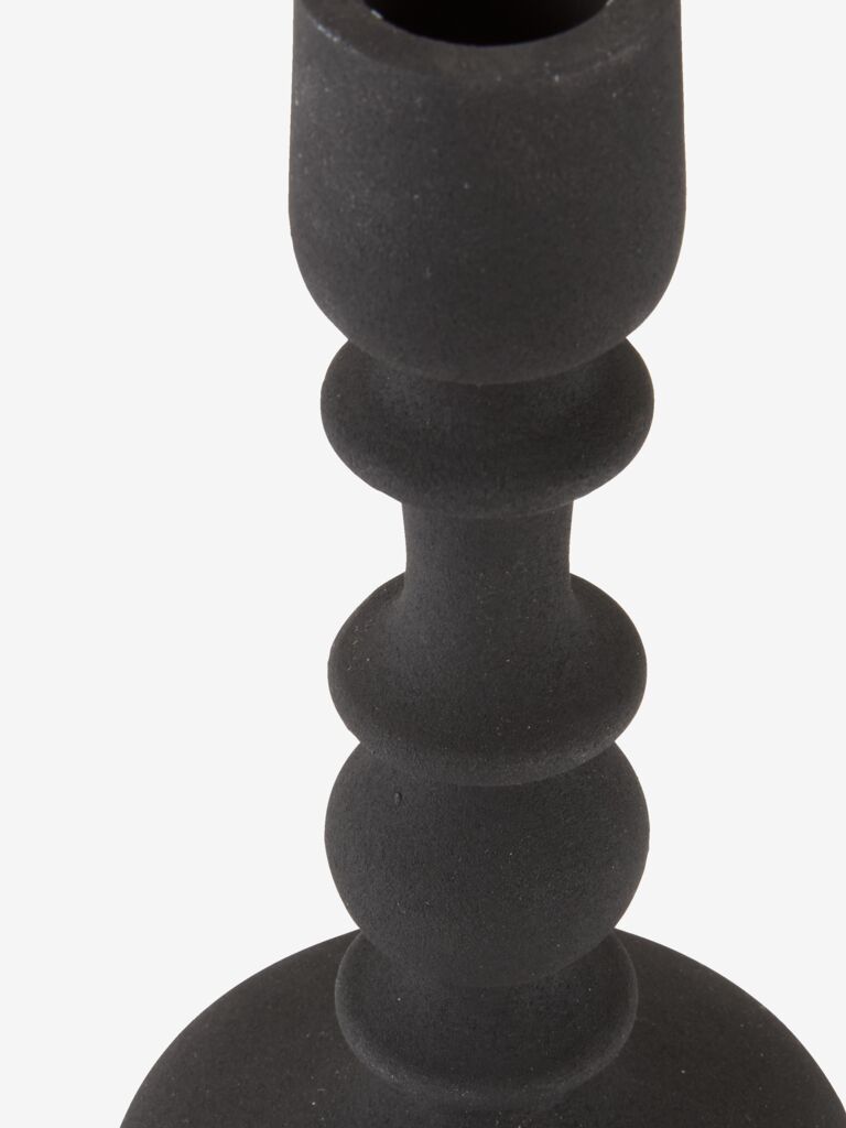 Castiçal CASPAR Ø8xH16cm preto