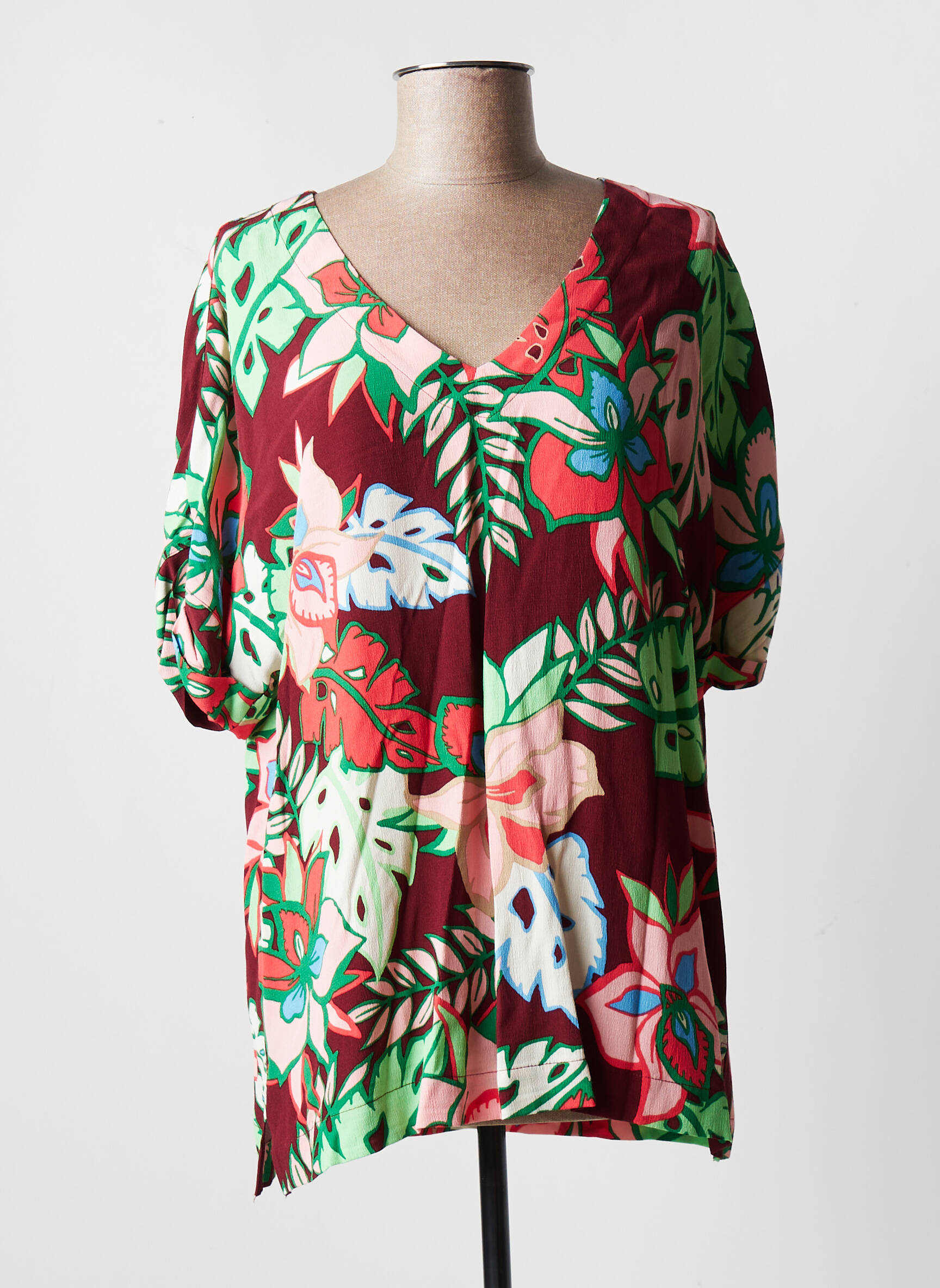 Kyra Tuniquemanchecourte Femme couleur rouge