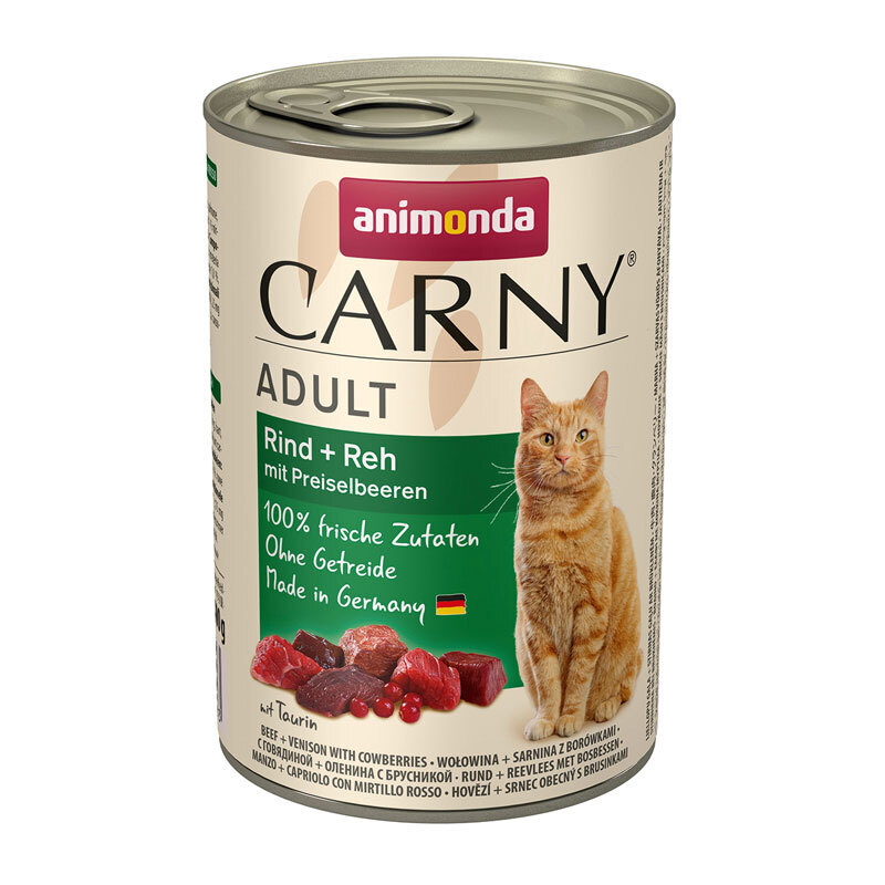 Animonda Nassfutter Animonda CARNY Adult 6x400g Rind, Reh & Preisselbeeren