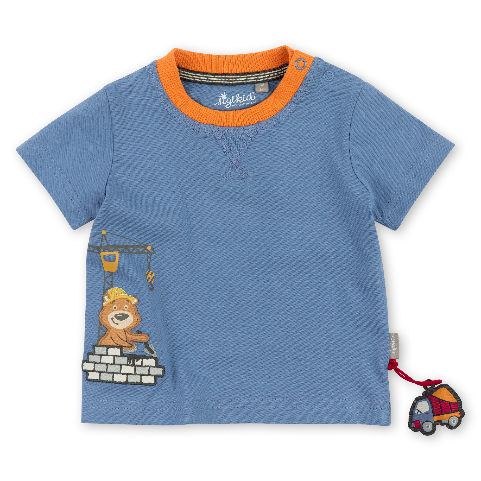 Baby T-Shirt mit Kran Motiv