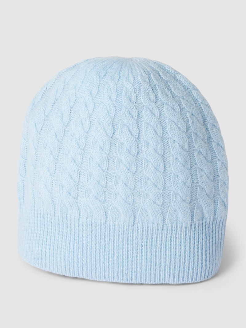 Strickmütze aus Kaschmir in bleu