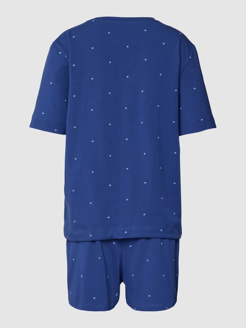 Pyjama mit Allover-Muster in marineblau