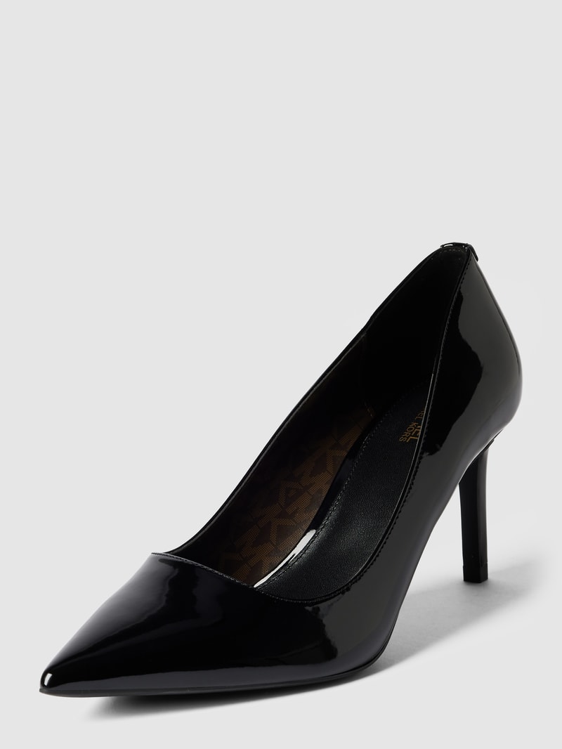 High Heels mit Label-Details Modell 'ALINA' in schwarz