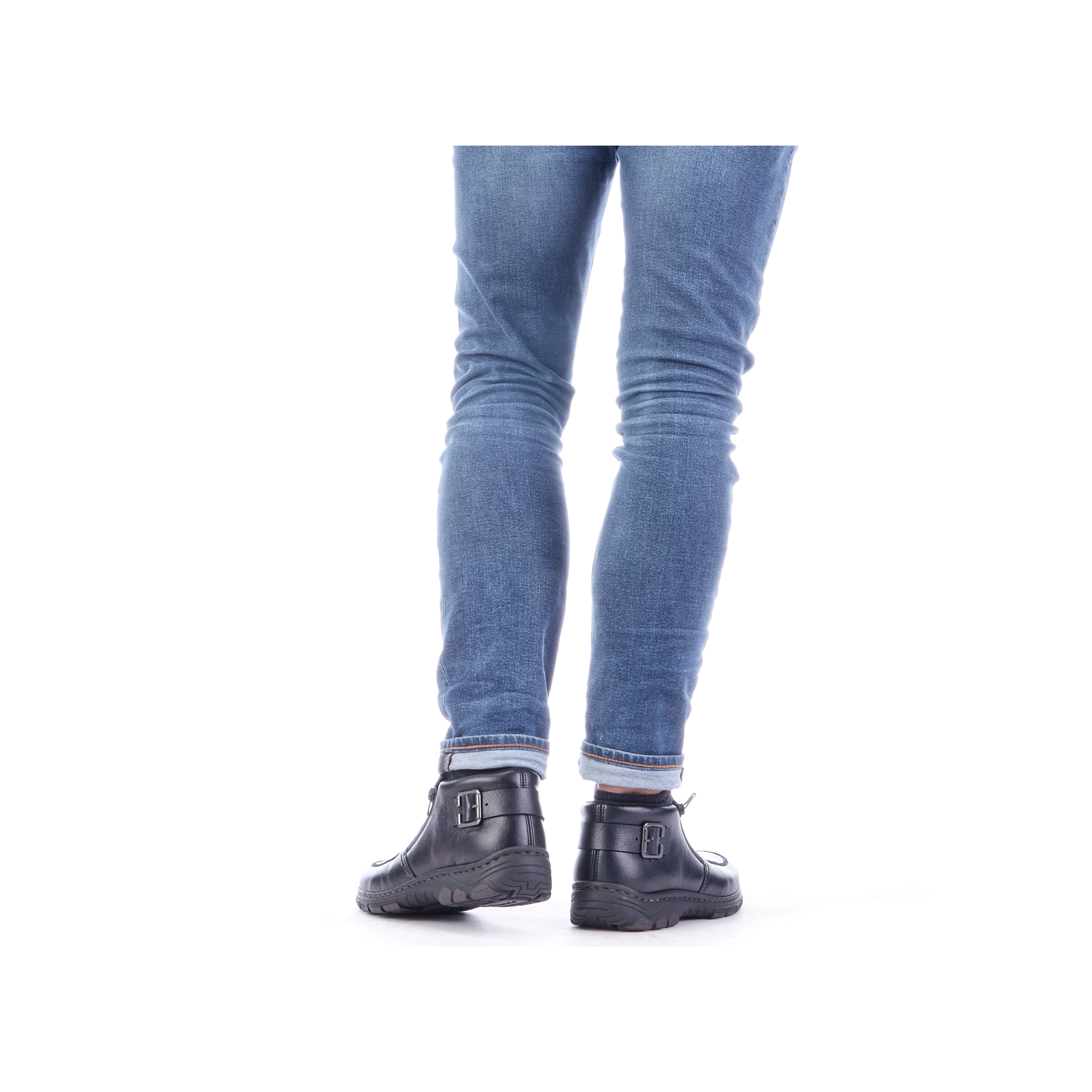 Rieker Herren Slipper glanzschwarz