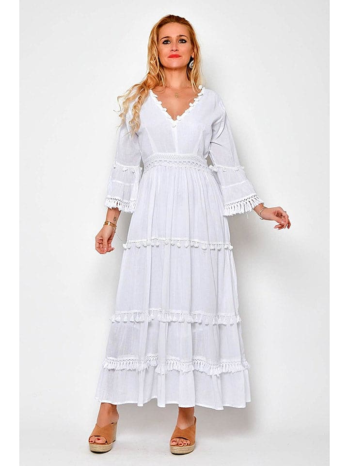 Tarifa Kleid Weiß Damen Second Hand günstig kaufen M