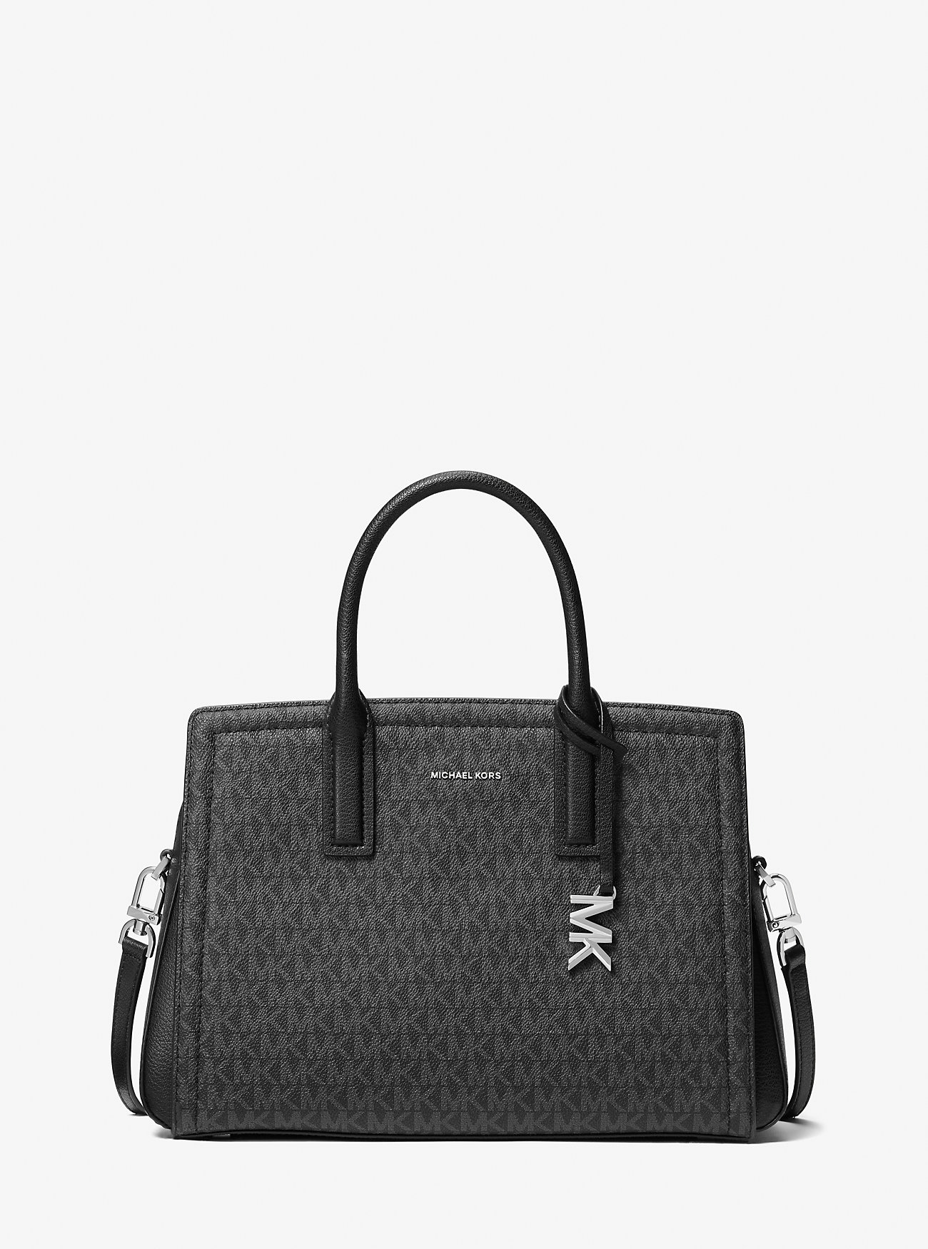 Laila Medium Signature Logo-veske – SVART