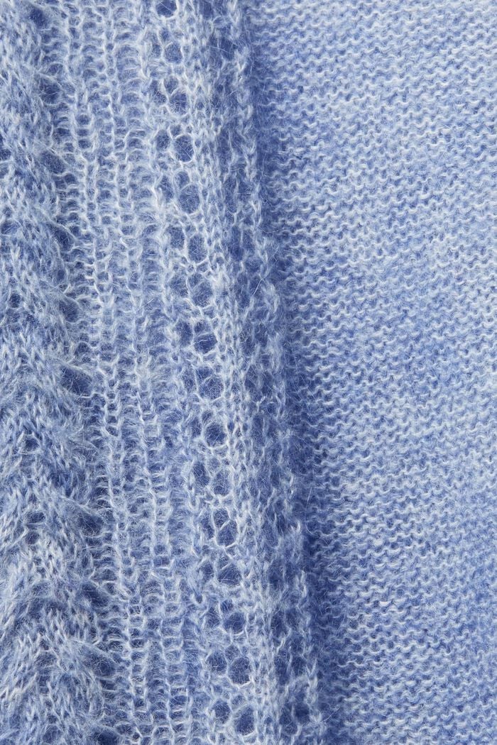 Pointelle-Strickpullover mit Rundhalsausschnitt