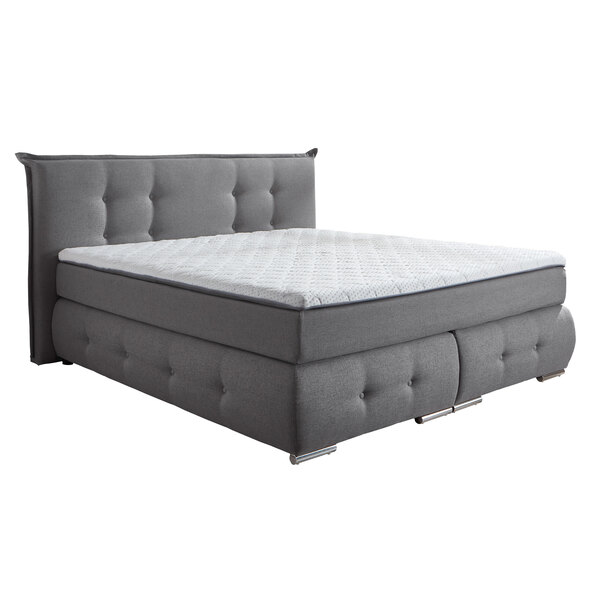 Boxspringbett Classic, grau, 160 x 200 cm
