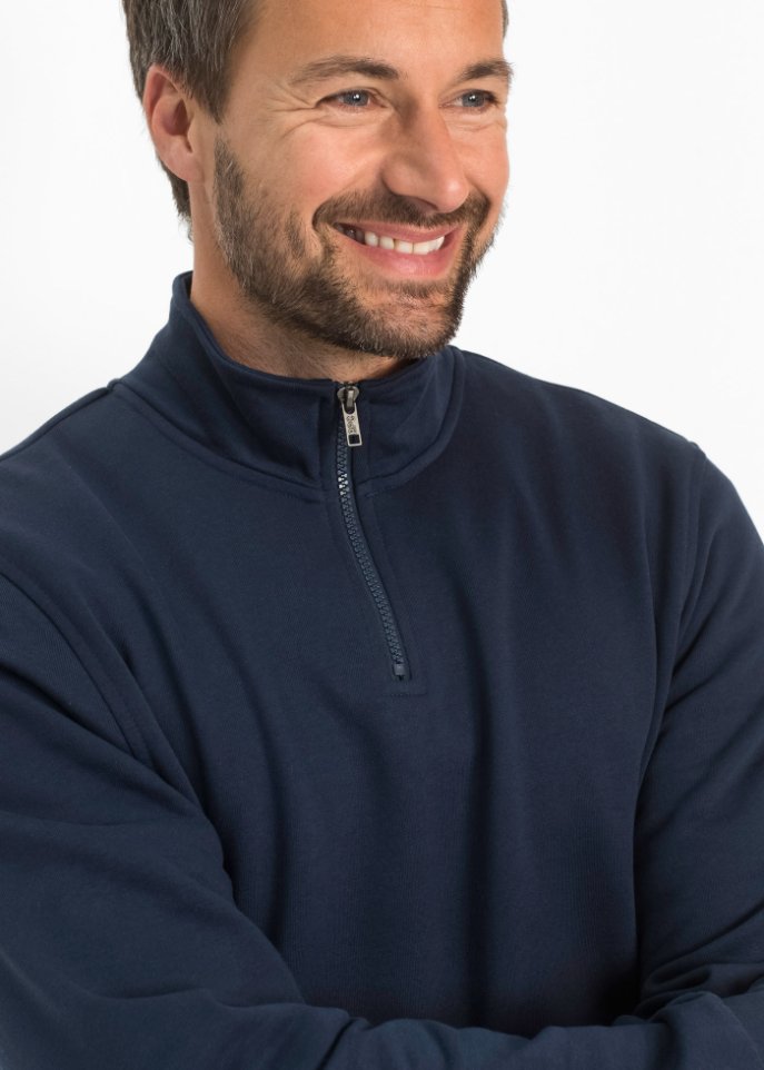 Sweatshirt mit Troyerkragen