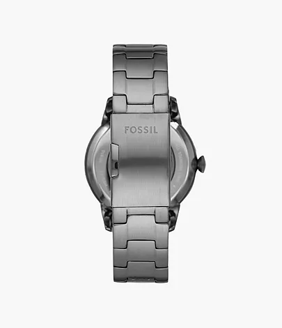 Fossil Herrenuhr Townsman Automatik Edelstahl Dunkelgrau
