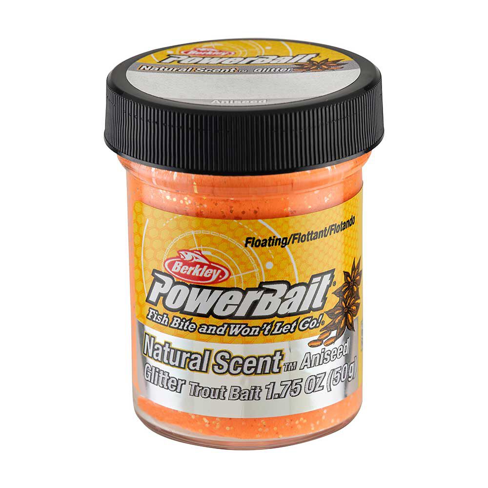 Berkley Powerbait Natural Glitter Trout Bait Aniseed Orange