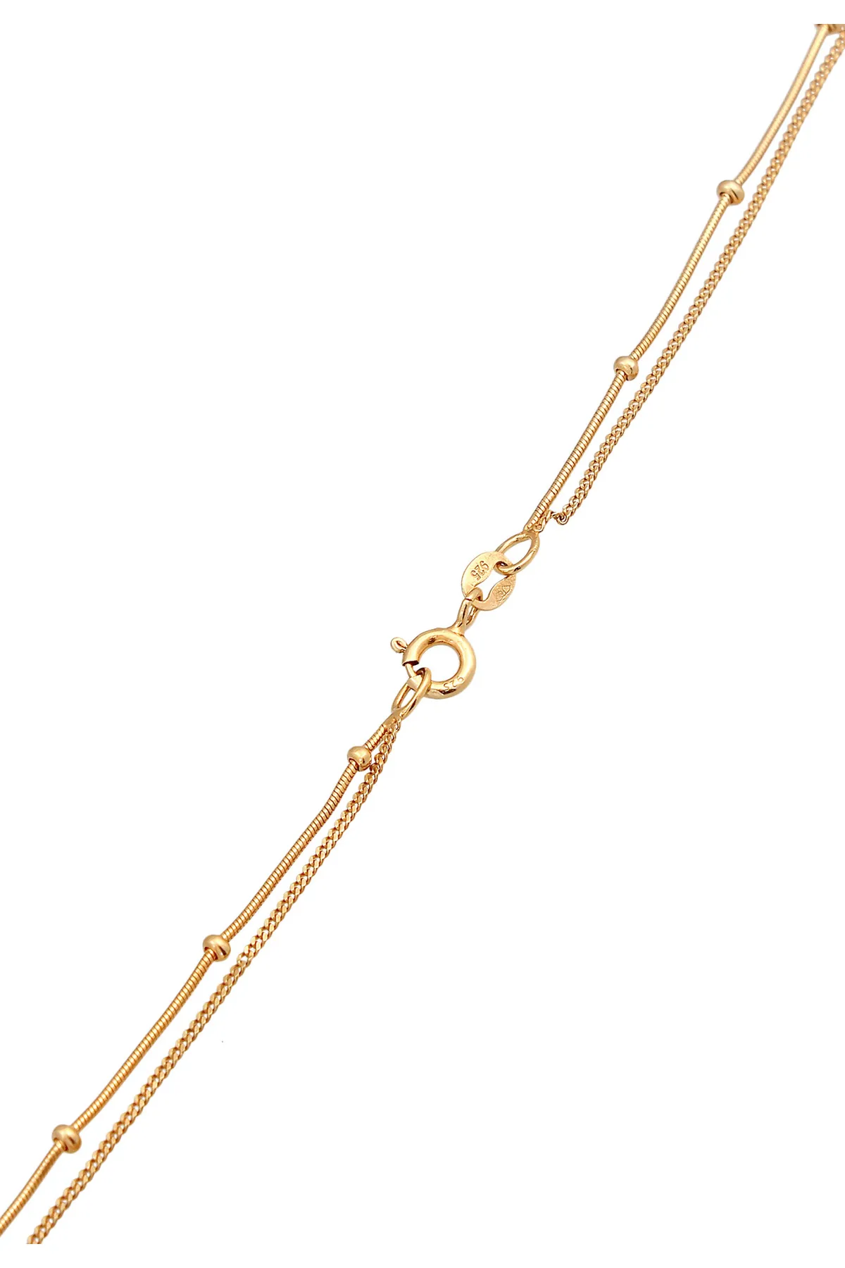 ELLI  Halskette 2-lagig Layer Plättchen Kreis 925 Silber