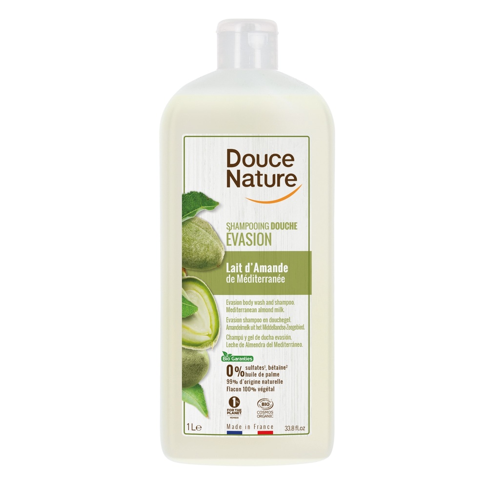 douce nature SHAMP DOUCHE LAIT AMANDE 1L DOUCHES FAMILIALES