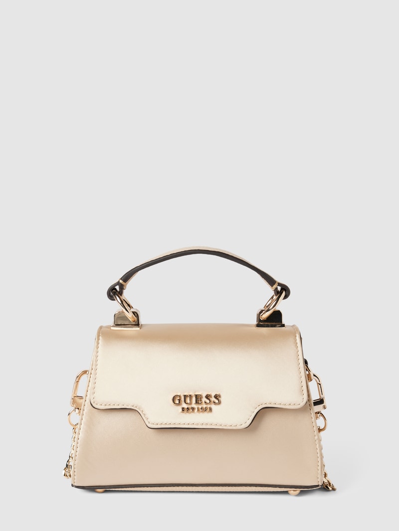Handtasche mit Label-Details Modell 'VELINA' in gold