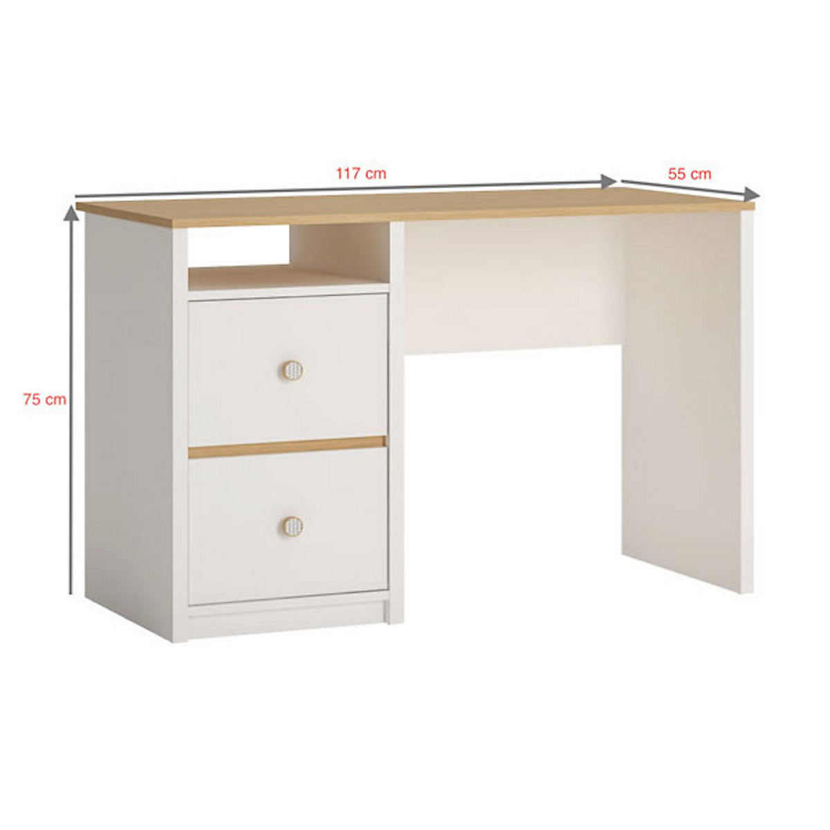 Schreibtisch Kinderschreibtisch Globo 117x55x75cm mit 2 Schubladen