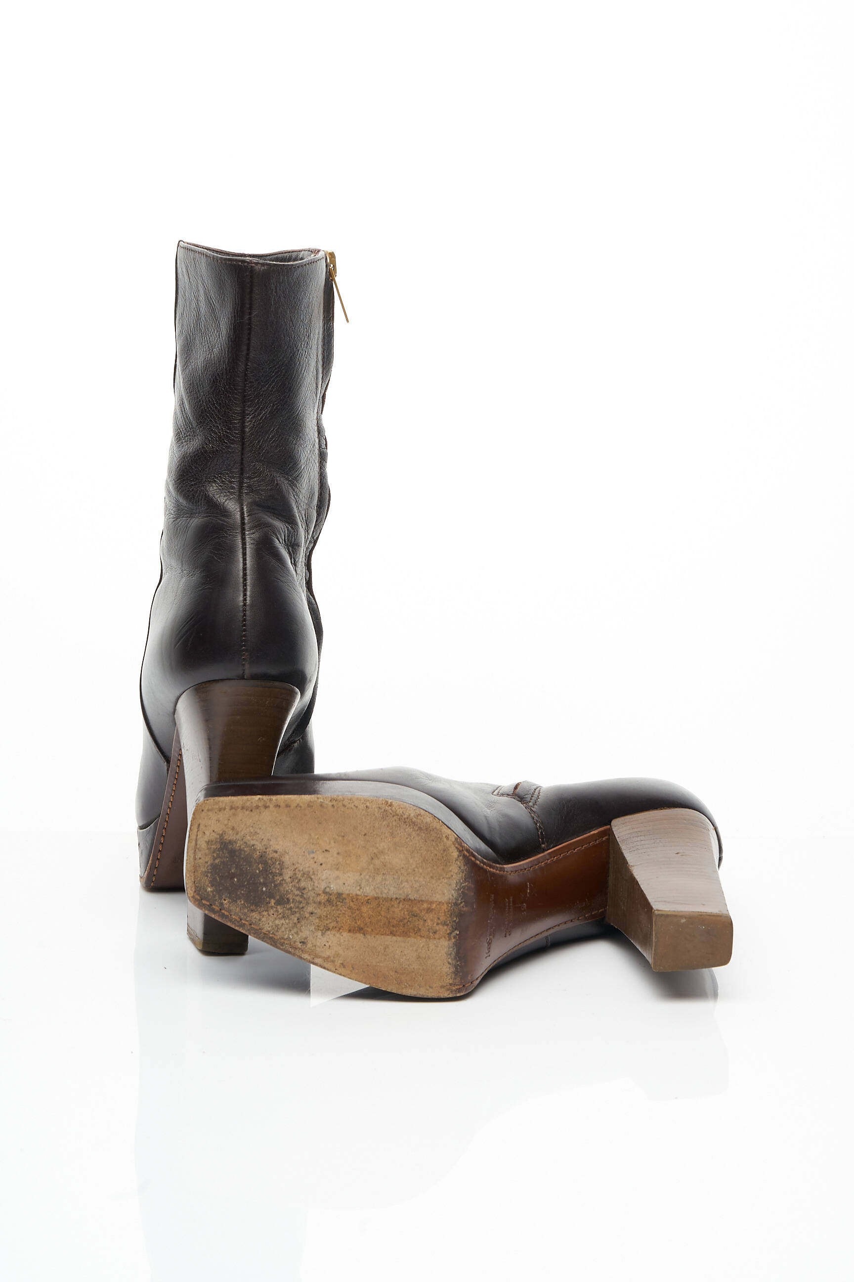 Yves Saint Laurent Bottines Femme couleur marron