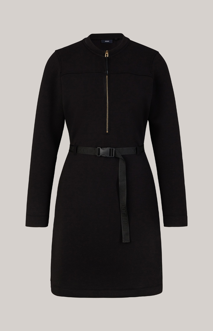 Sweat-Kleid in Schwarz