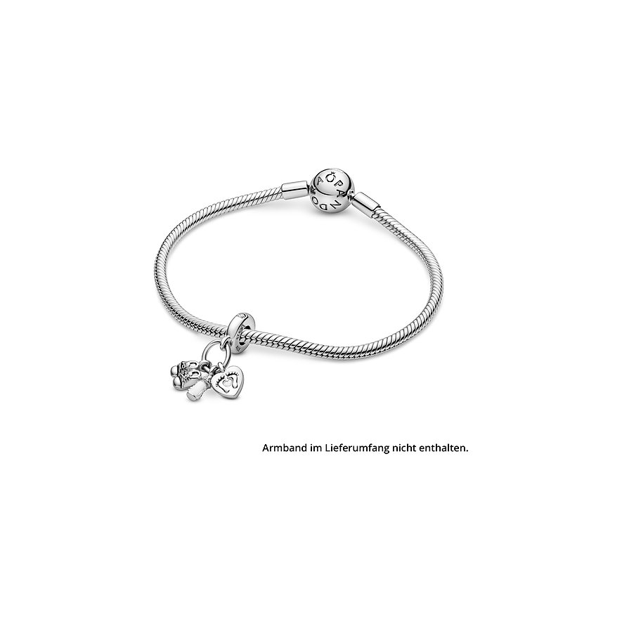 Pandora Charm Moments Nuckelflasche und Babyschuhe