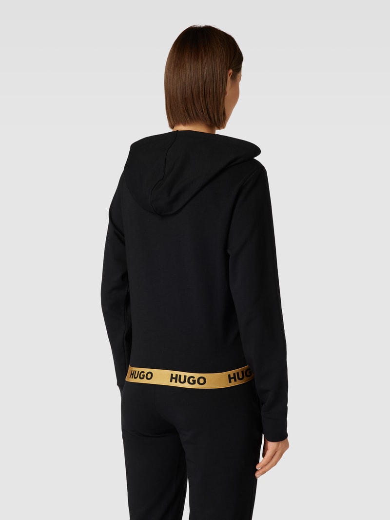 Sweatjacke mit Logo-Details in gold
