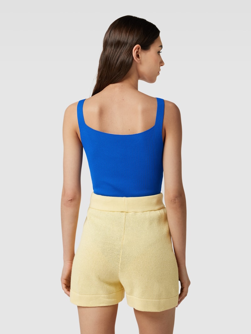 Body in Strick-Optik in royalblau