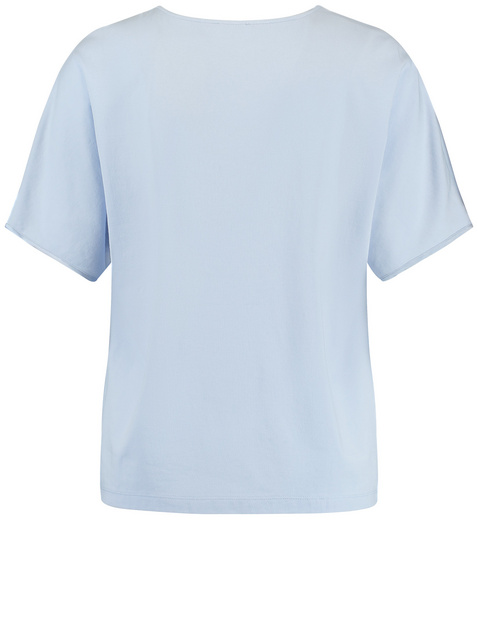 Fließendes Blusenshirt mit Material-Patch