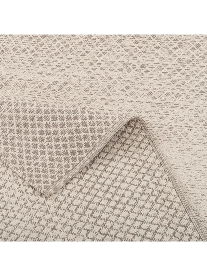 Pergamon Baumwolle Natur Kelim Teppich Sandy Meliert in Grijs günstig kaufen