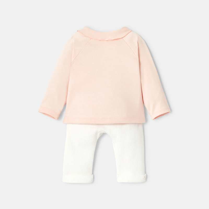 Ensemble sweat et pantalon rose naissance Absorba