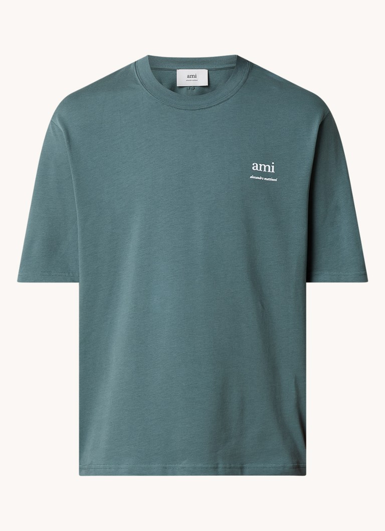 Tricou AMI Paris din bumbac organic cu logo