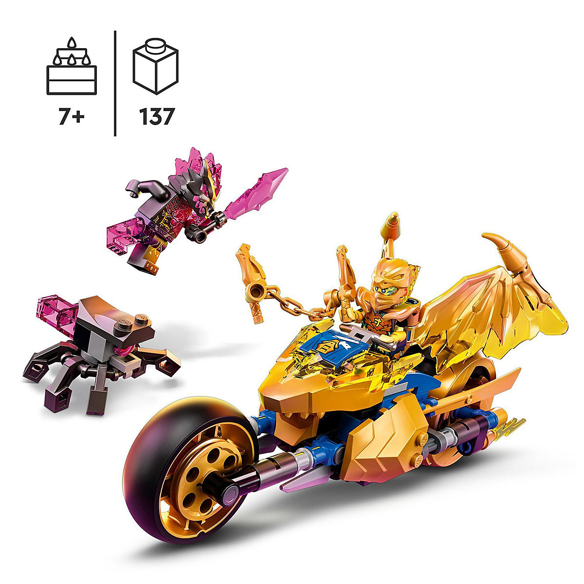 LEGO® Ninjago 71768 Jays Golddrachen-Motorrad