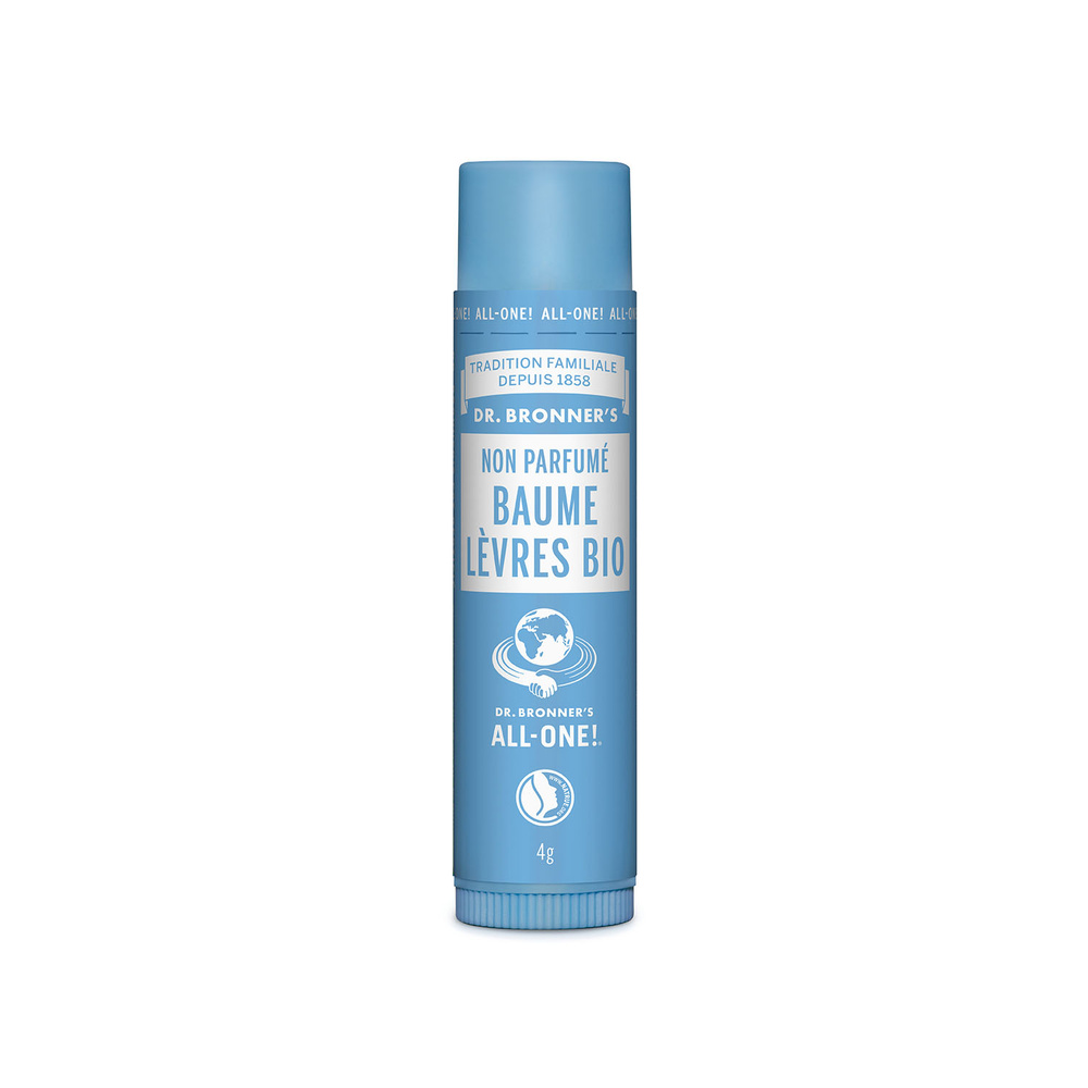 Dr Bronner's Dr Bronner's - Baume à lèvres BIO non parfumé - 4g Baume à lèvres