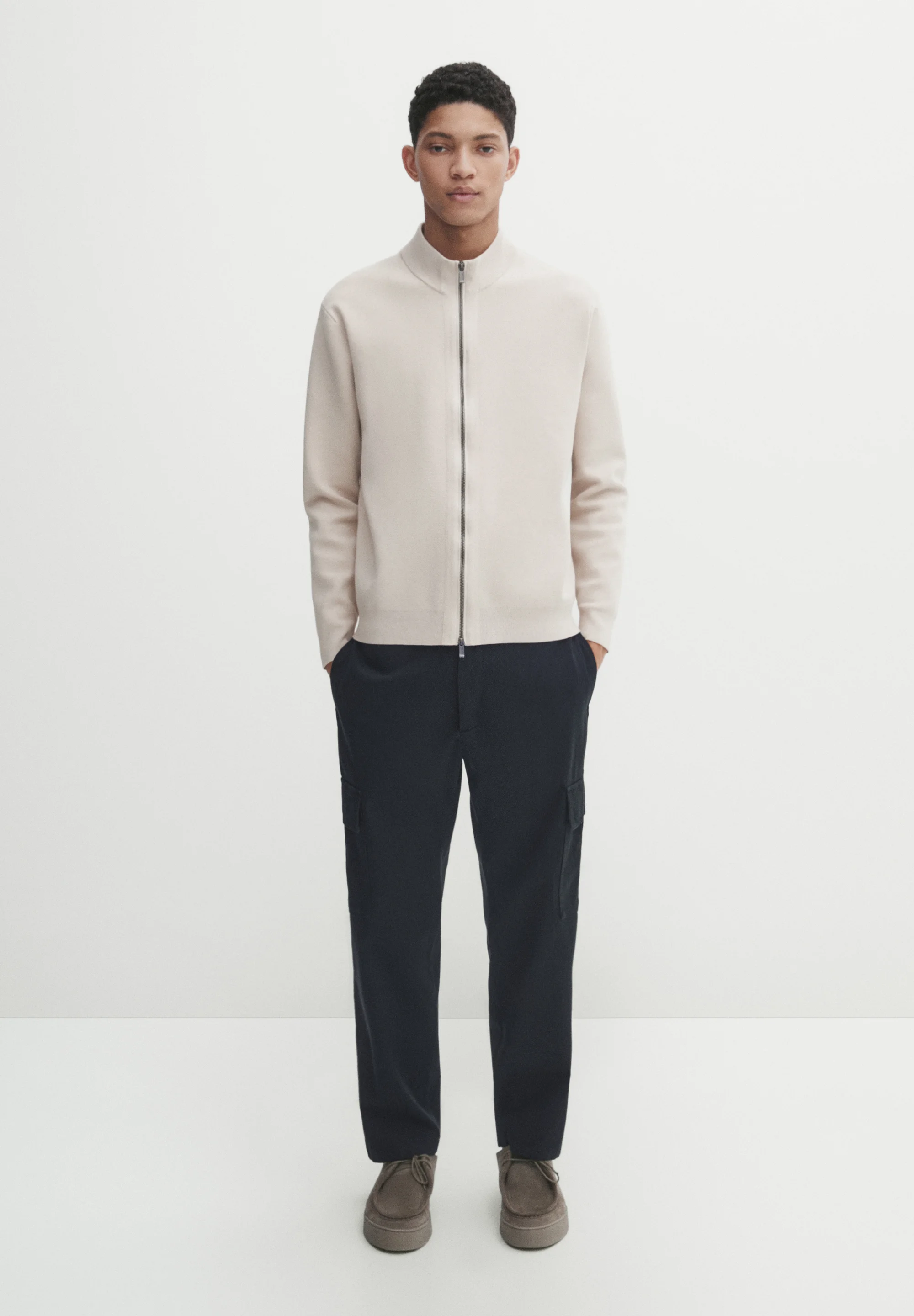 Massimo Dutti MILANO CON CUELLO ALTO Y CREMALLERA - Cárdigan