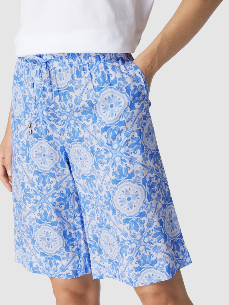Bermudas mit Allover-Muster in royalblau