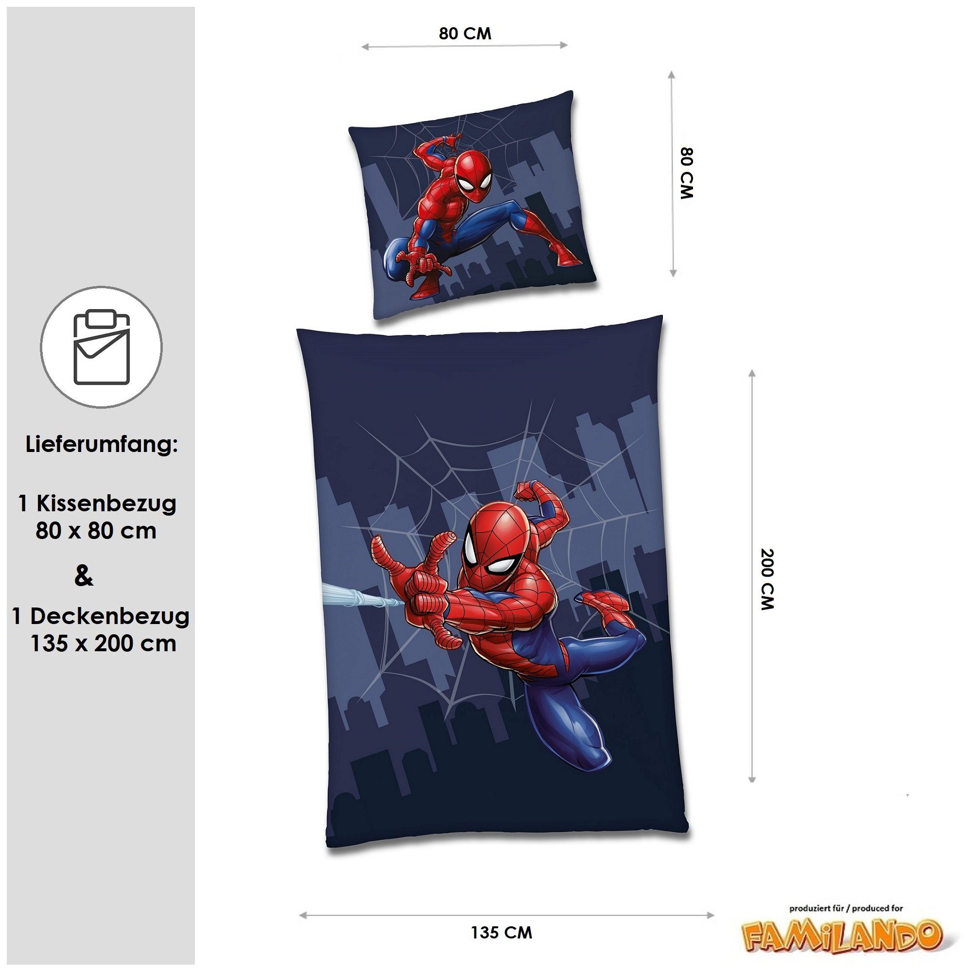 Kinderbettwäsche Spiderman 