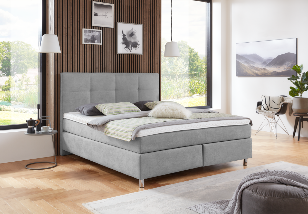 Boxspringbett 3 Karat Lightgrey