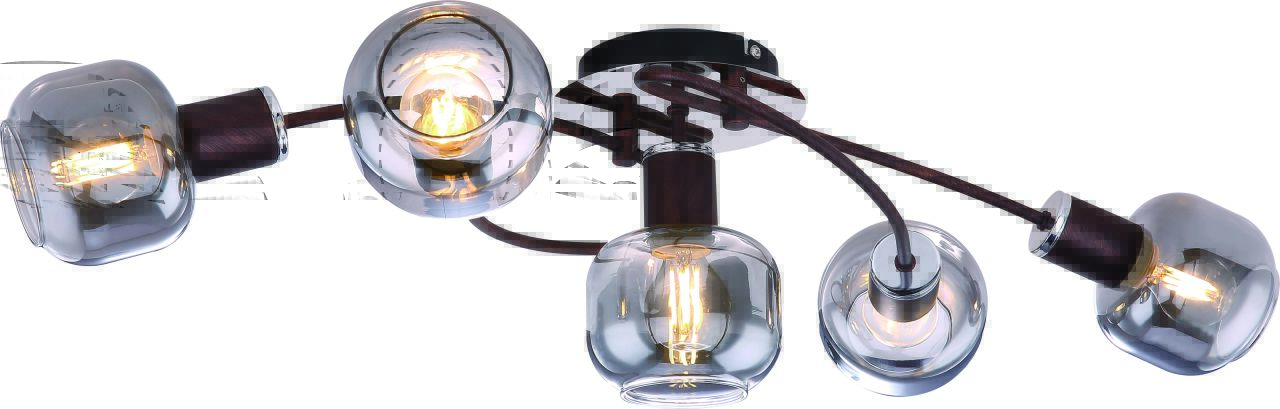Globo Lighting - PALLO - Deckenleuchte Metall bronzefarben, 5x E14