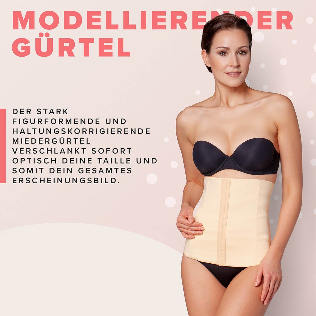 Miss Perfect Taillenshaper 35833 Modellierender Gürtel mit Haken- und Ösenverschluss