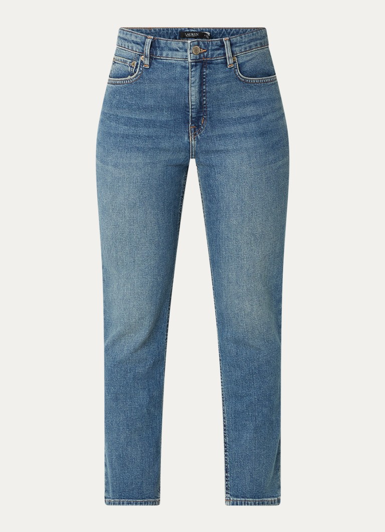 Ralph Lauren  High waist straight leg jeans met medium wassing