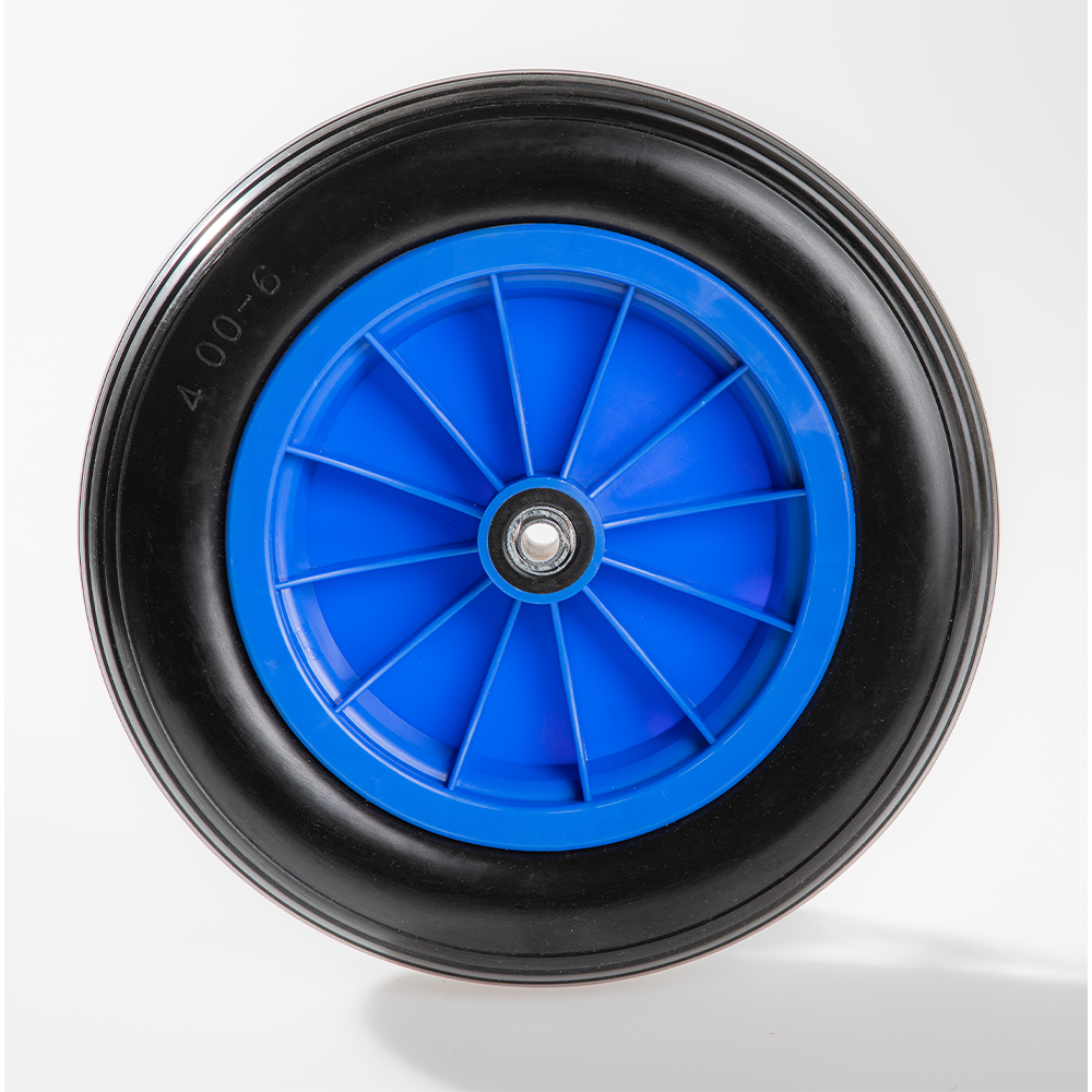 Kraft Werkzeuge Universal Schubkarrenrad Set mit Achsadaptern 4tlg. - Blau/Schwarz