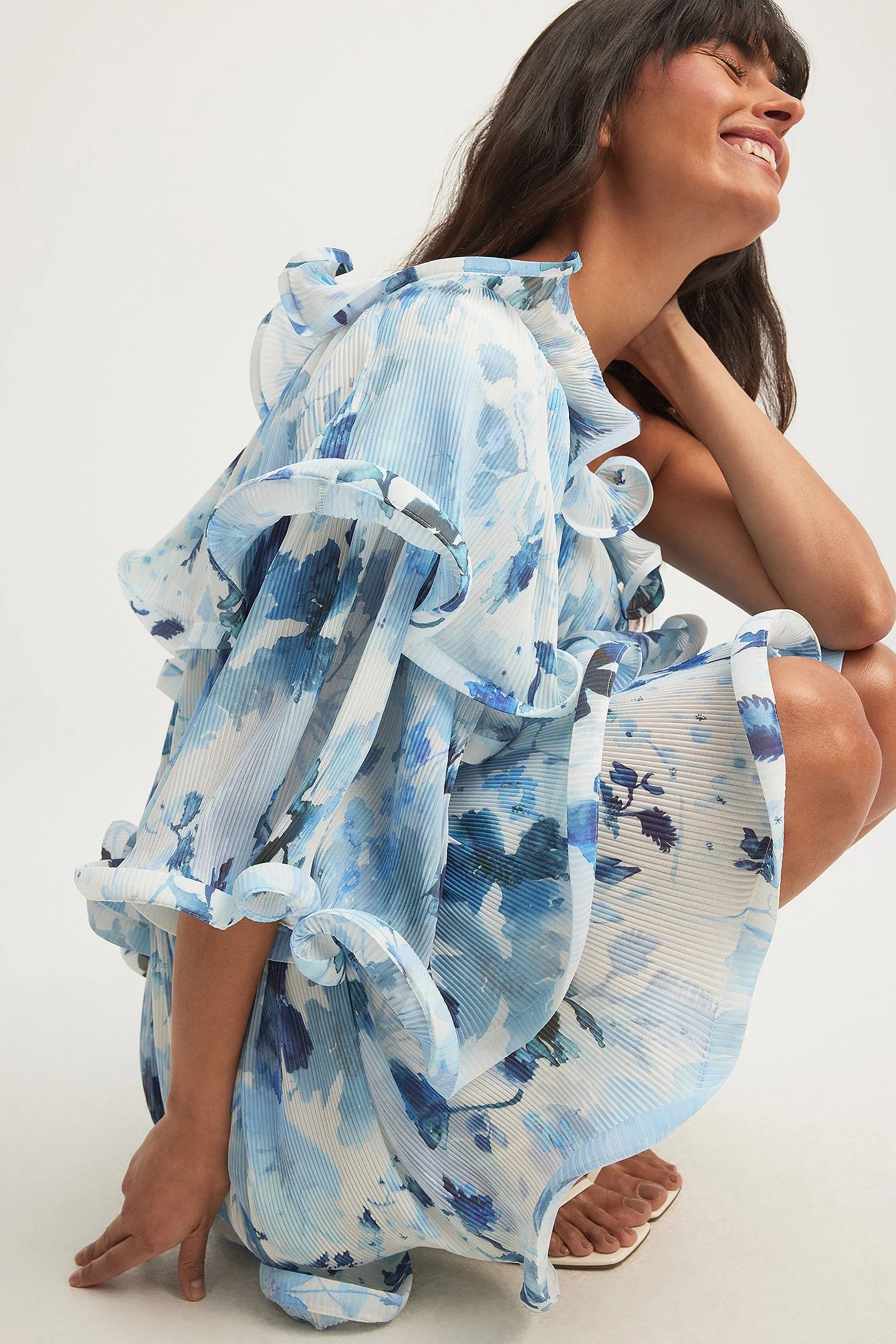 Structure Frills Mini Dress