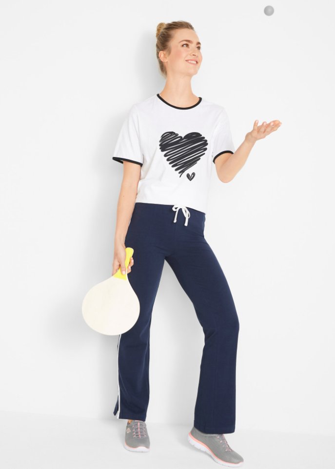Shirthose aus Stretchmaterial, gerade geschnitten