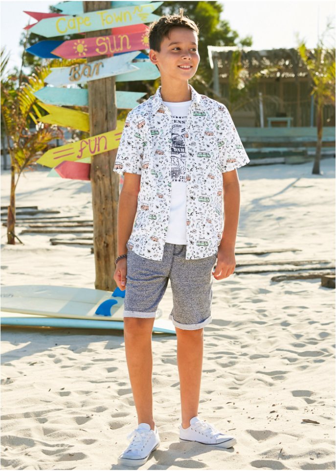 Jungen Bermuda in Denimoptik