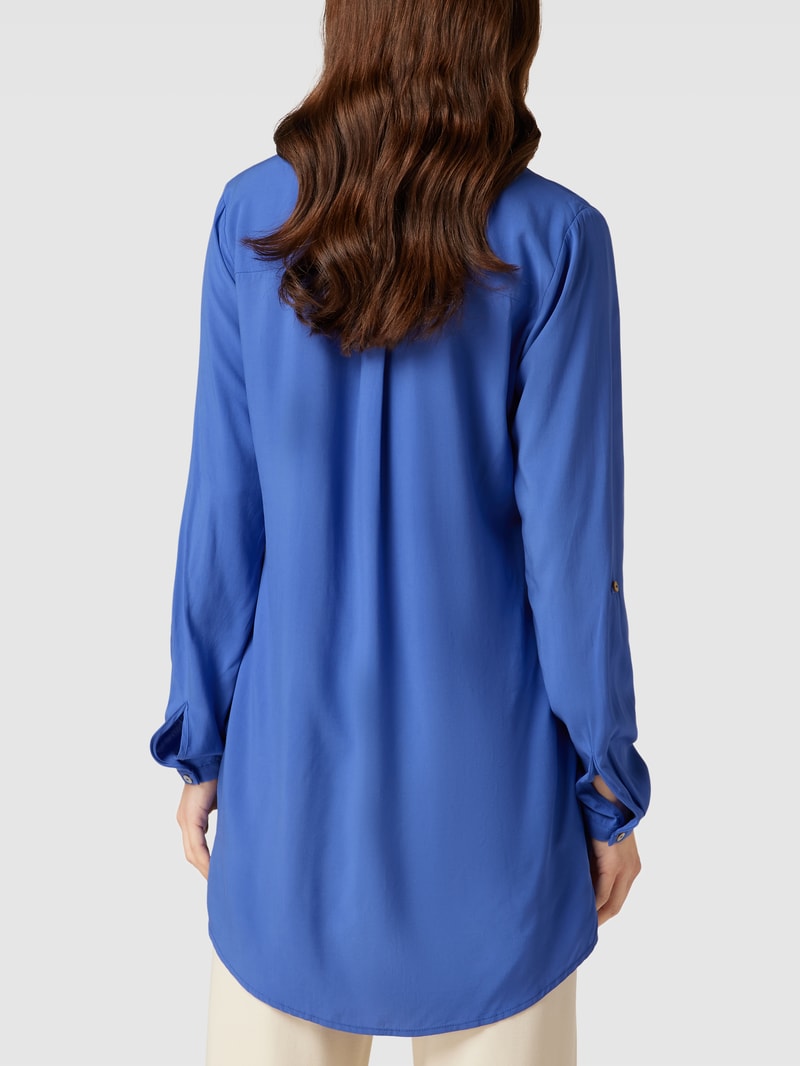Blusenshirt mit V-Ausschnitt in royalblau