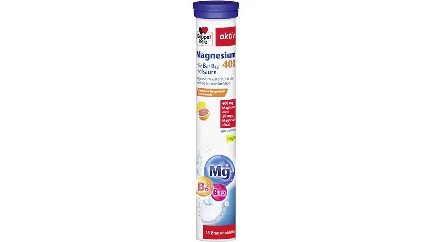 Doppelherz Magnesium 400 + B1 + B6 + B12 + Folsäure